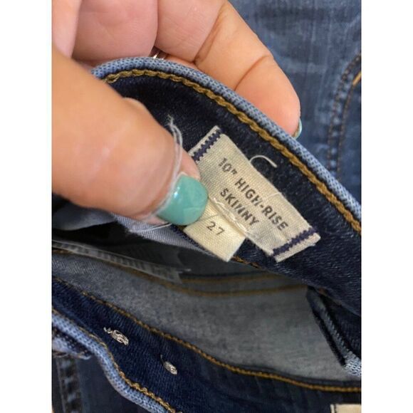 Madewell women's 10" High-Rise Skinny Size 27 Dark Wash Denim jeans - Picture 6 of 10